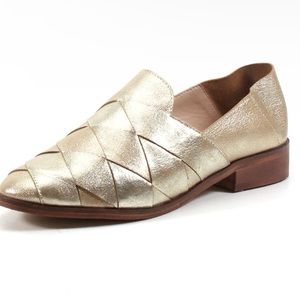 Diba True Gold Leather Flat